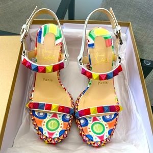 Christian Louboutin Pyraclou Wedge heel. EXCELLENT CONDITION!
